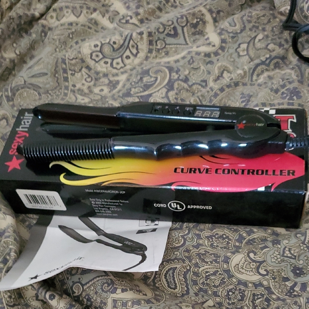 Sexy Hair Hot Rod Curve Controller Digital Hair Straightener Curl